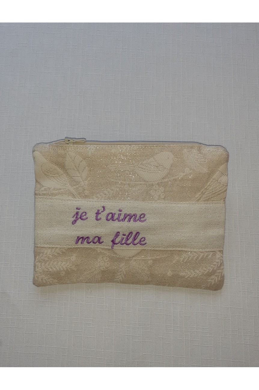 Trousse de toilette "je t'aime ma fille"