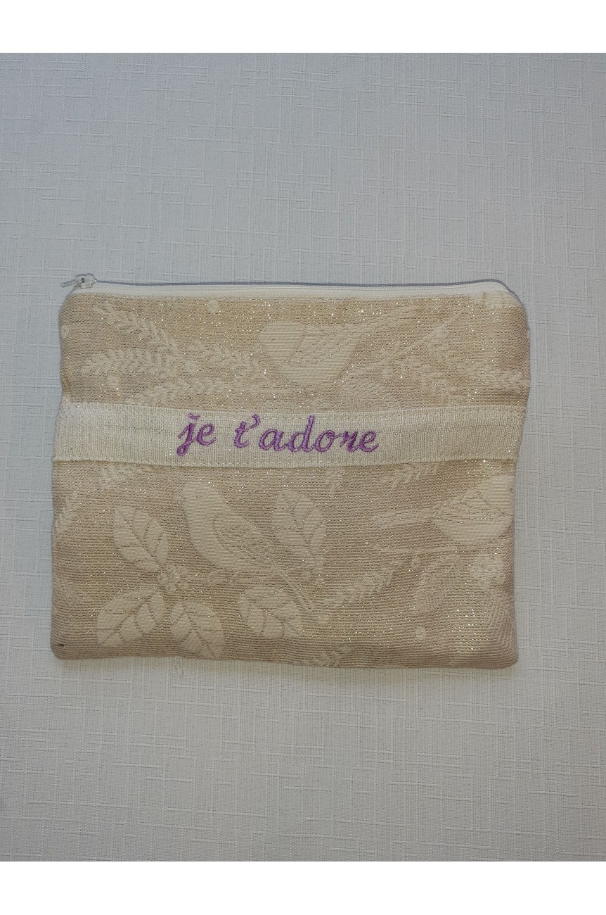 Trousse de toilette "je t'adore"